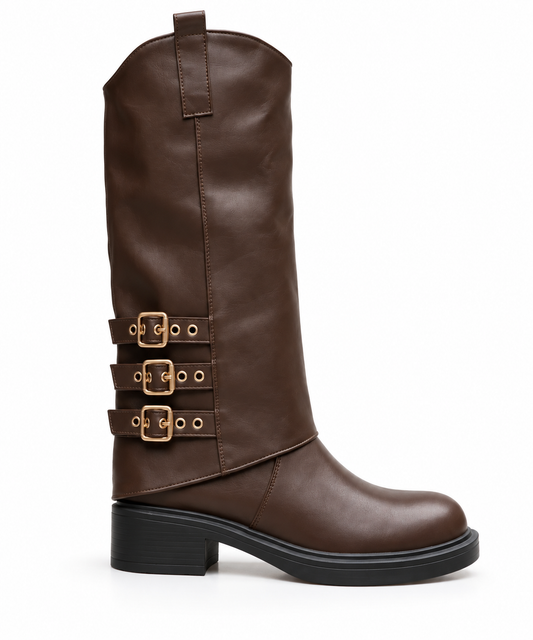 Triple Buckle Boots