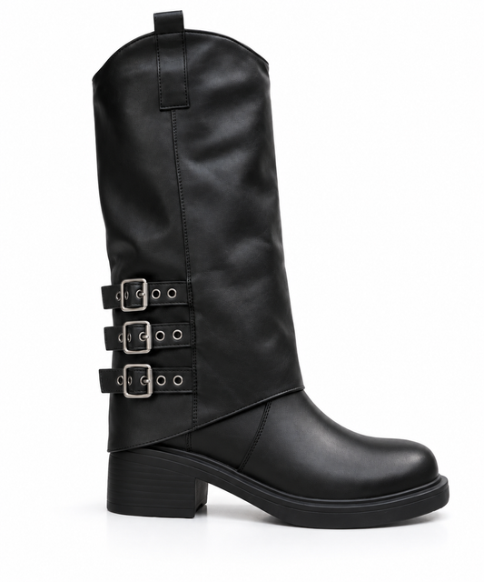 Triple Buckle Boots