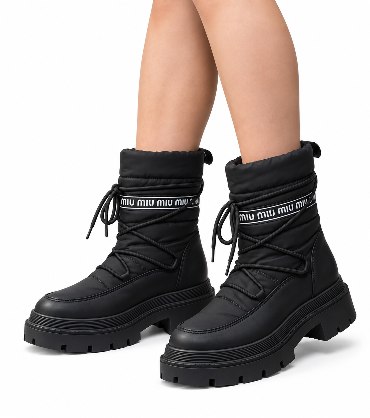 Miu Miu puffer boots