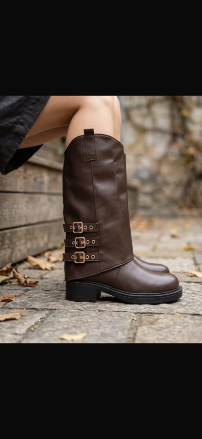 Triple Buckle Boots