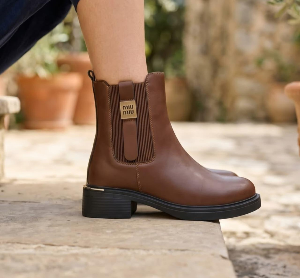 Miu classic chelsea boots