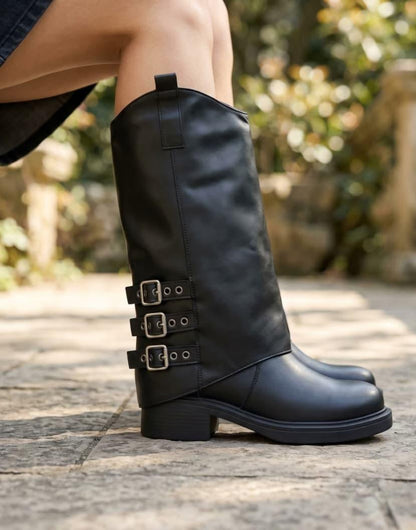 Triple Buckle Boots